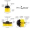 Drill Brush Power Scrubber By Useful Products 5 in W 5 in L Brush, Yellow Y-4OS-2L-QC-DB - alternate 6
